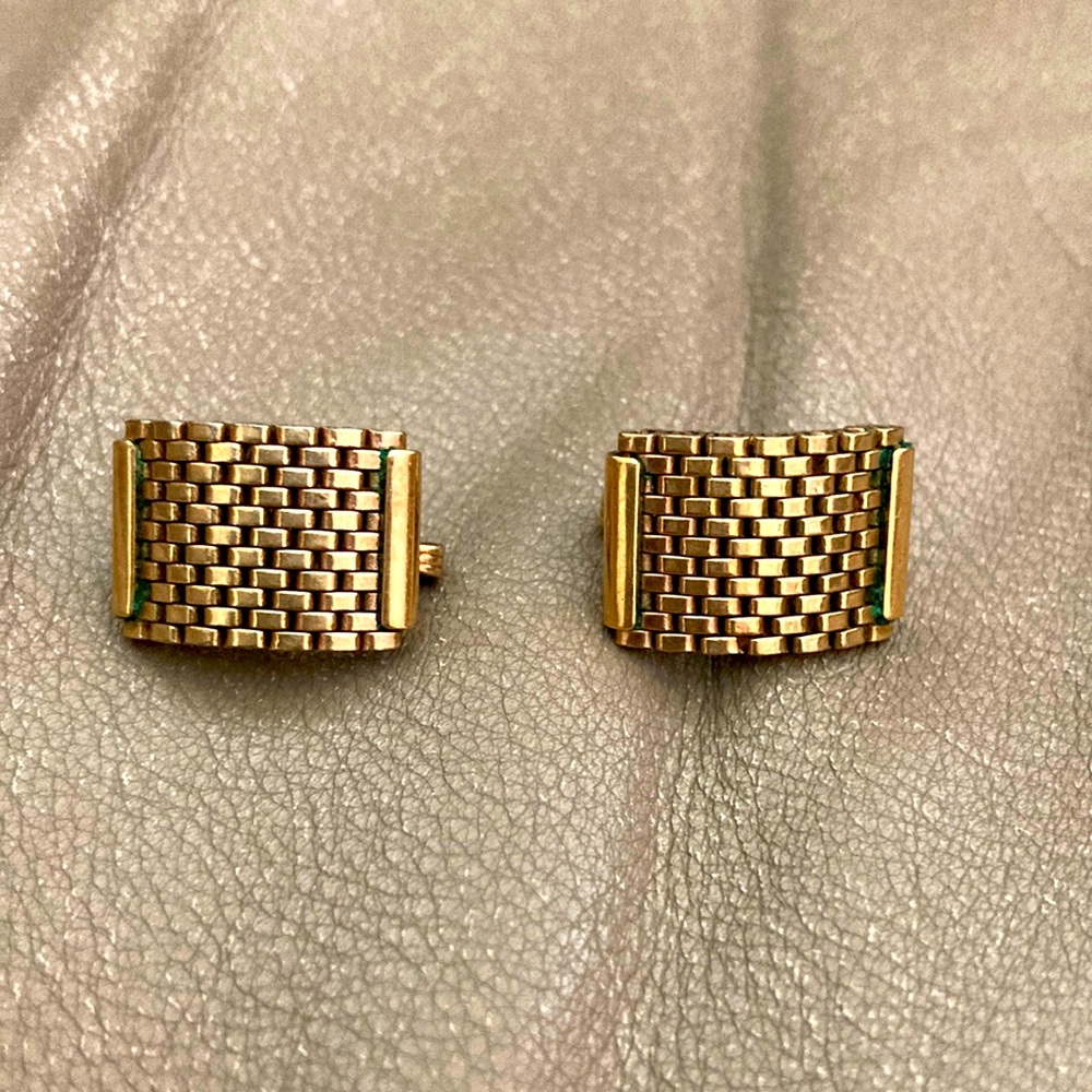 1930s clip on gold earrings